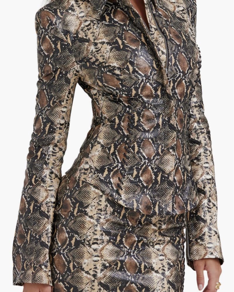 House Of CB Faux Leather Jacket - Image 3