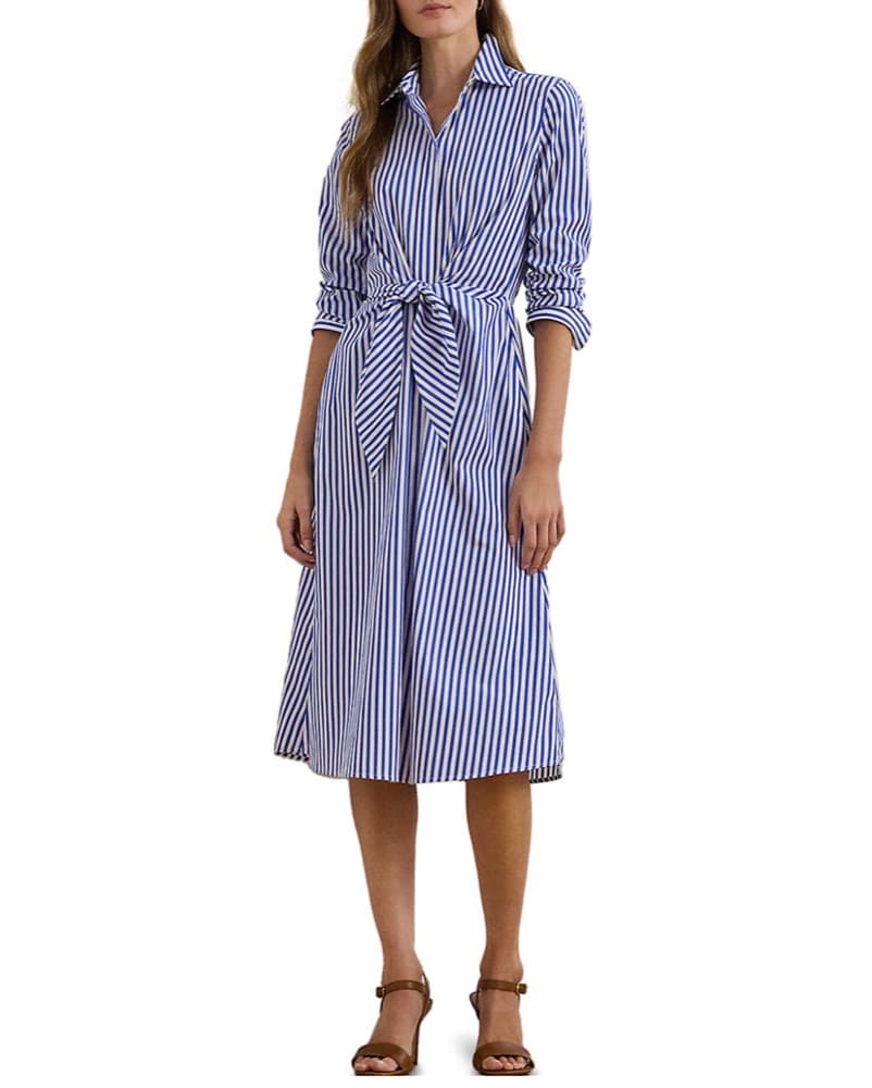 Ralph Lauren Striped Tie Shirt Dres - Image 1