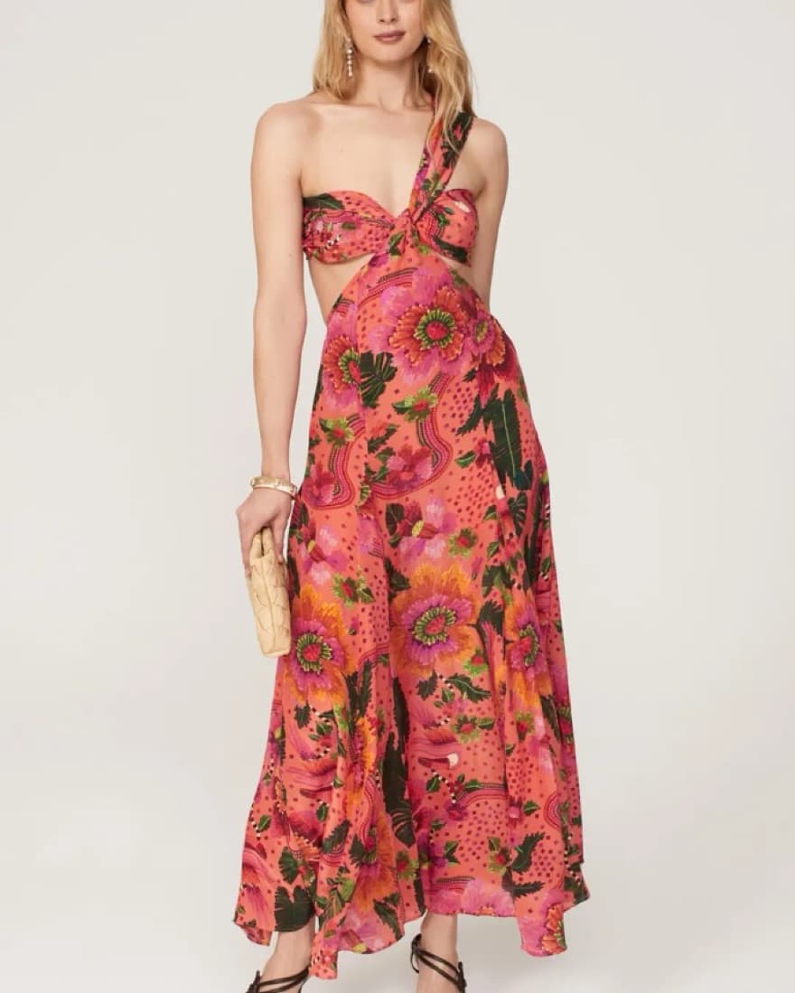 Farm Rio - Orange Blooming Garden Maxi - Image 3