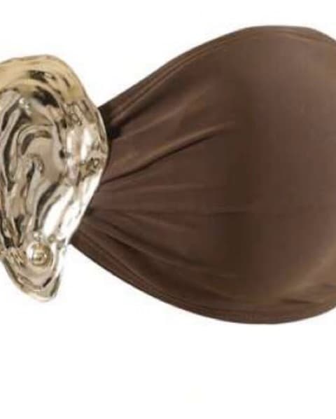 Brown Strapless Bikini Top  - Image 1
