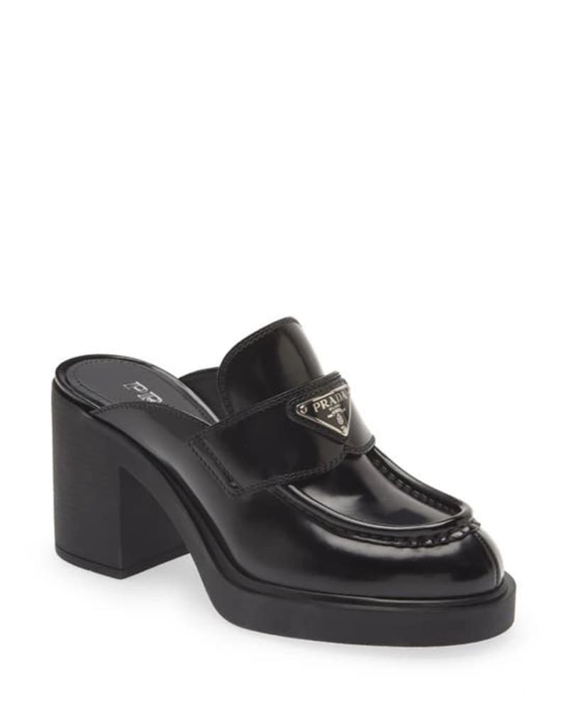 $1,300 Black Prada Heeled Mules - Image 2