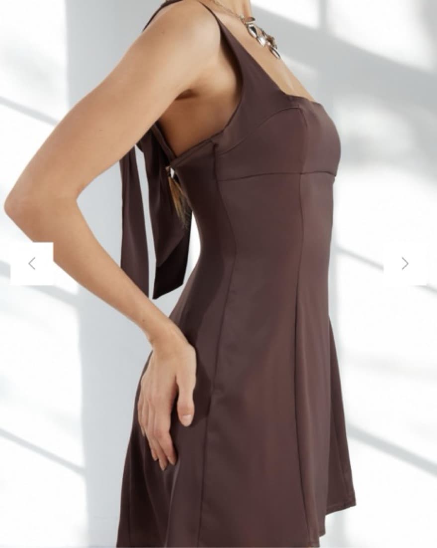 Urban Outfitters Brown Satin Dress - Image 3