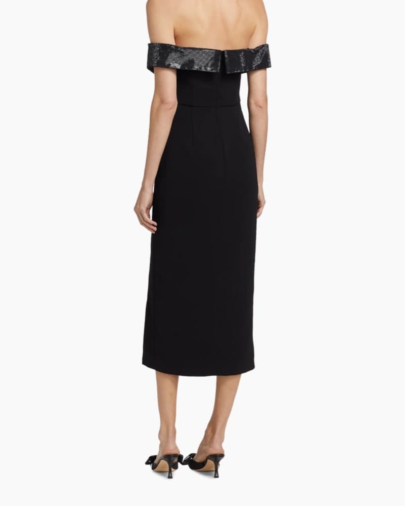 Self Potrait  Black Midi Dress - Image 2
