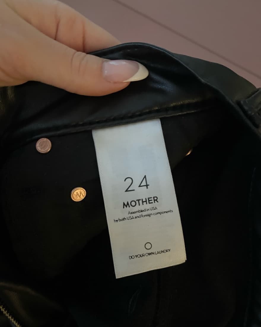 mother denim vegan leather pants - Image 3