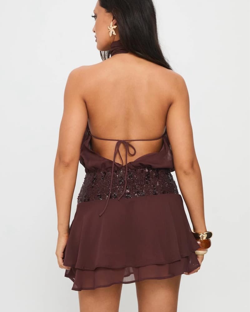 Princess Polly Burgundy Dress - Image 3