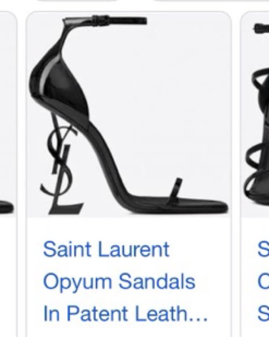 YSL Opyum Logo Heel Sandal (black) - Image 2
