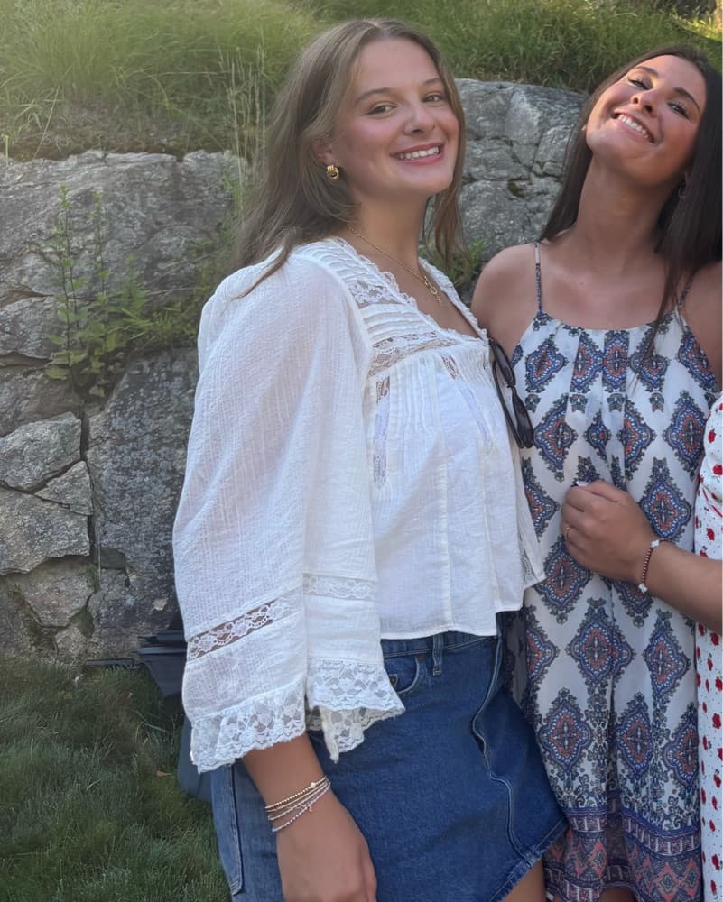 Free People White Flowy Top - Image 1