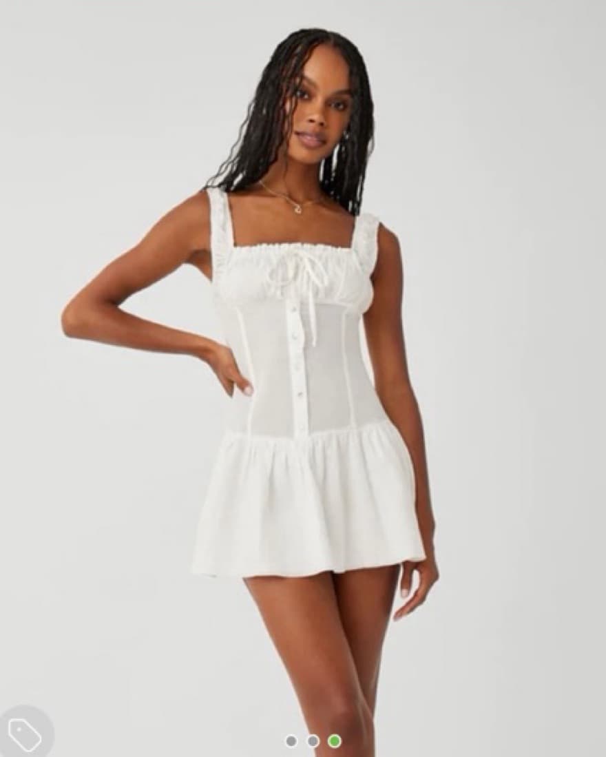 Frankies Bikinis Small White Dress - Image 3