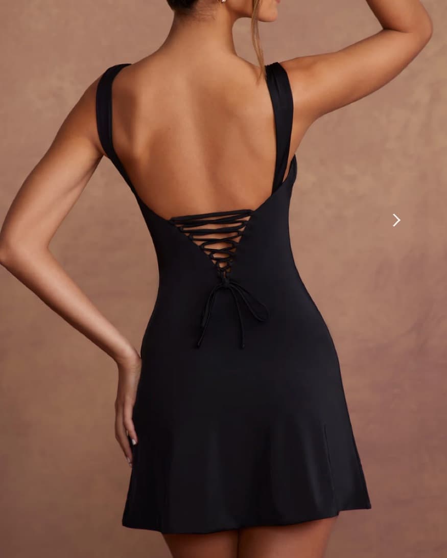 Classy Black Mini Dress - Image 2