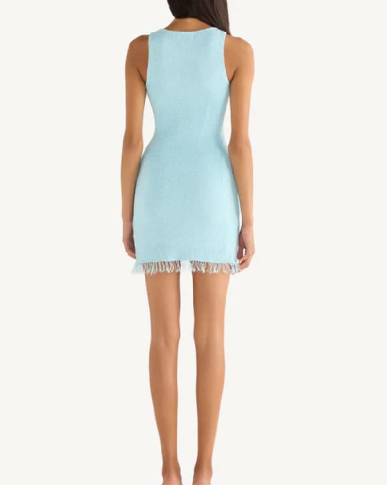 Natalia Mini Dress Baia Blue Sequin - Image 3