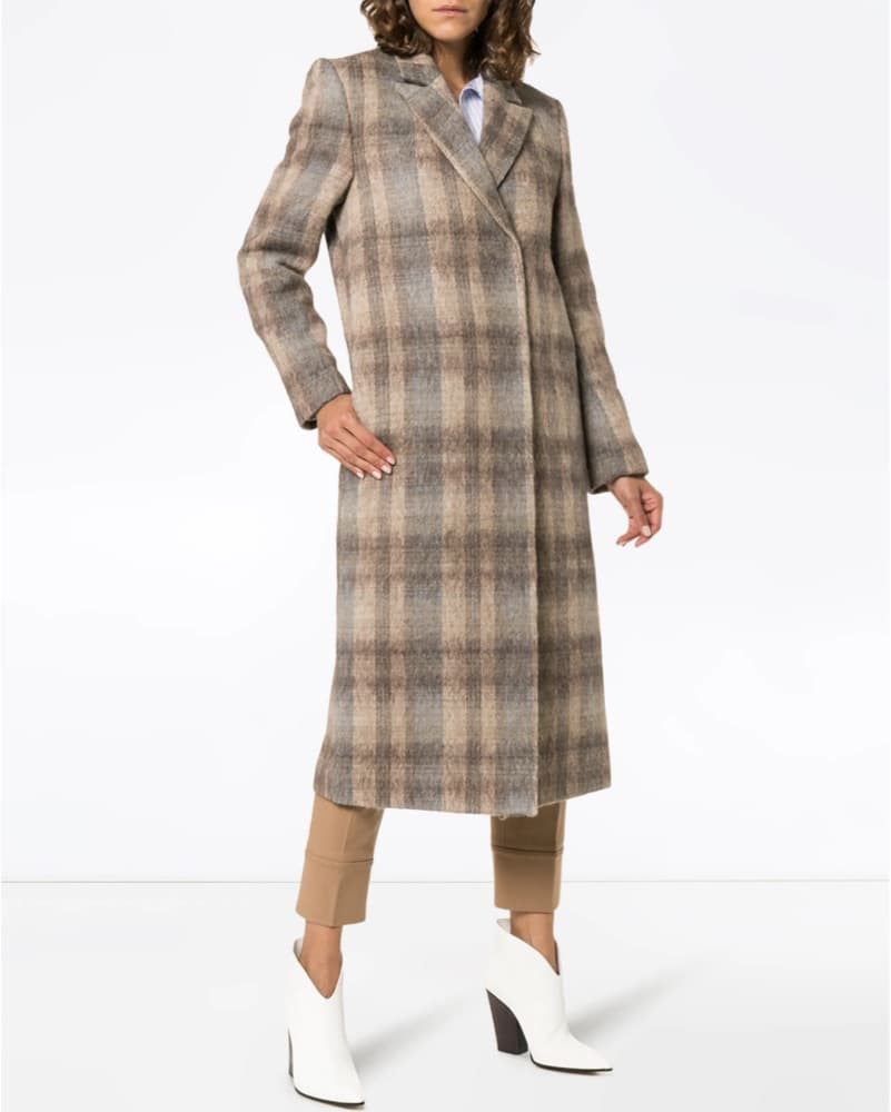 Check Wool Blend Blazer Coat - Image 6