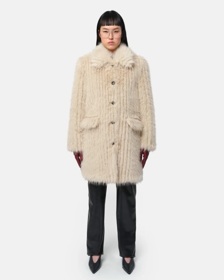 $545 Apparis Pamela Coat Beige - Image 1