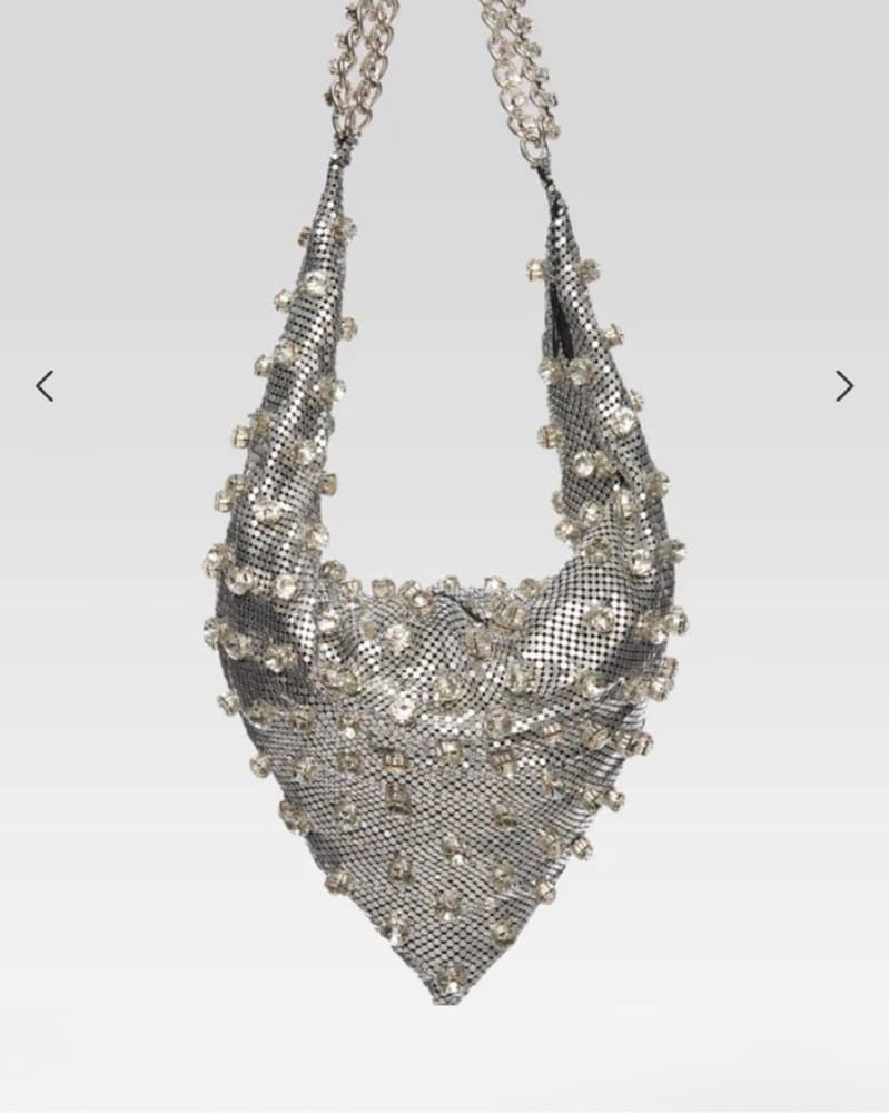 Brand New Retrofete Silver Studded Bag - Image 1