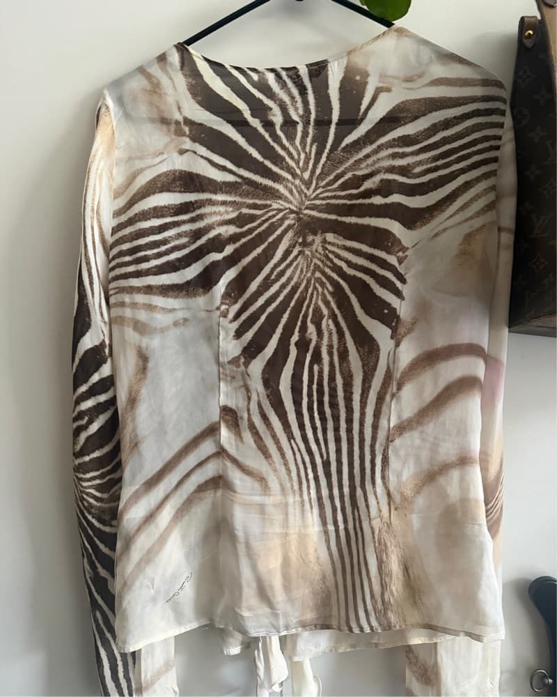 Vintage Roberto Cavalli Silk Top Size XL - Image 2