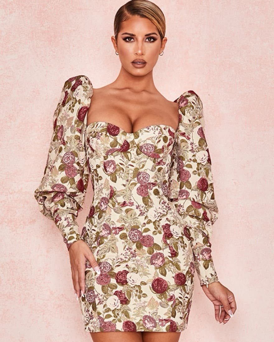 Floral Azie House Of CB Dress - Image 1