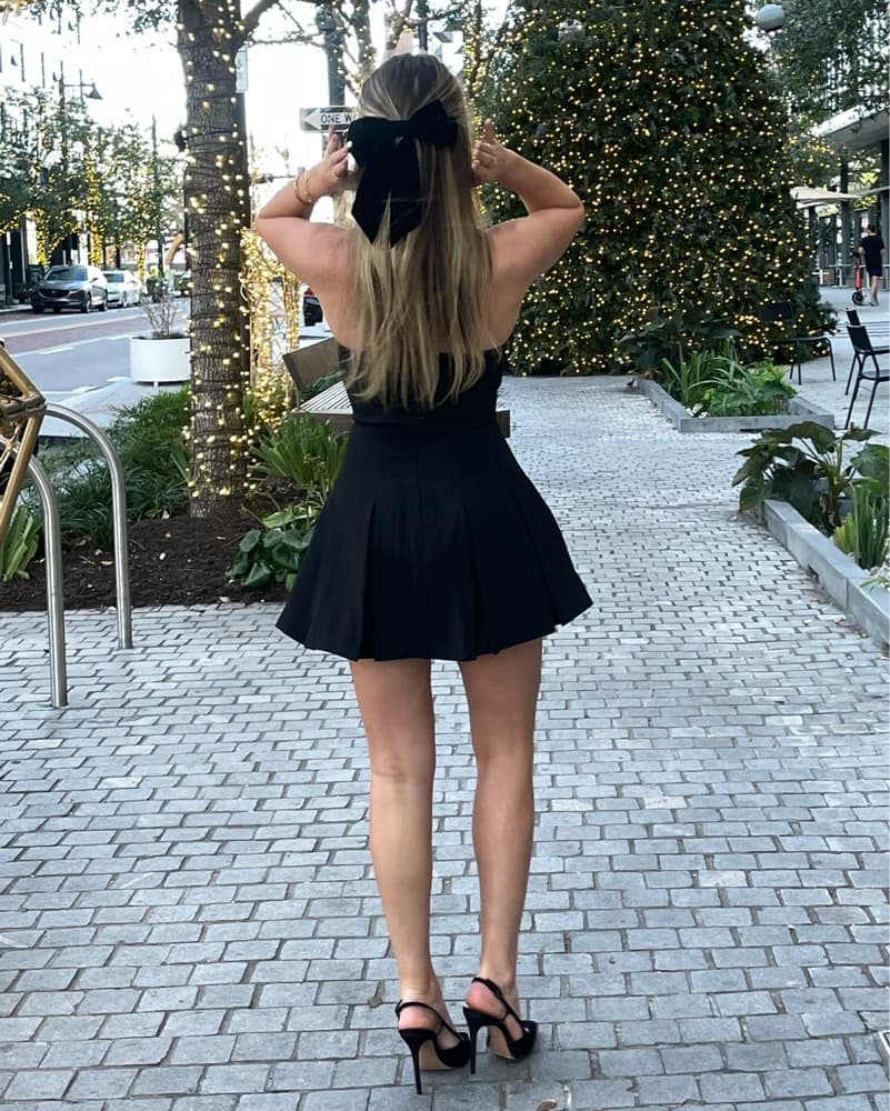Bryony Strapless Black Mini Dress  - Image 5
