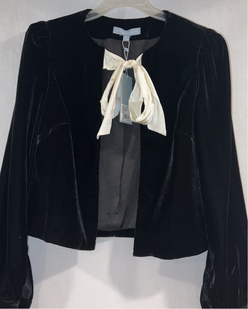 Antonio Melani Velvet Top With Bow - Image 2