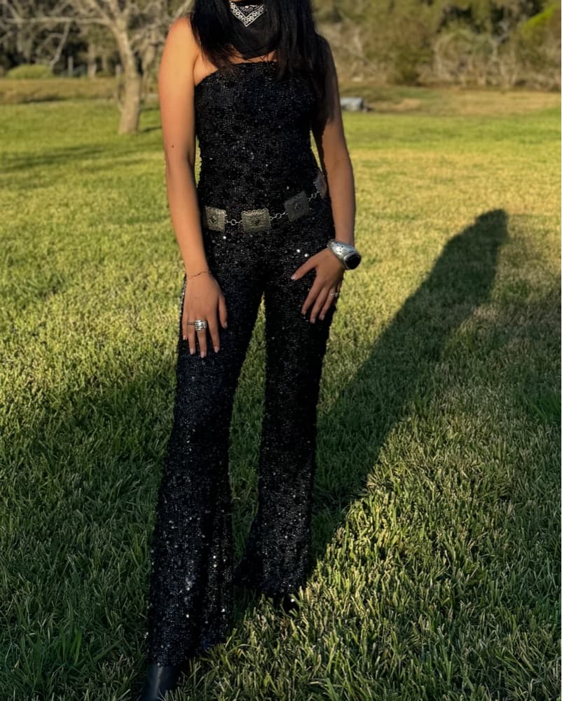 Strapless Sequin Jumpsuit - Image 2