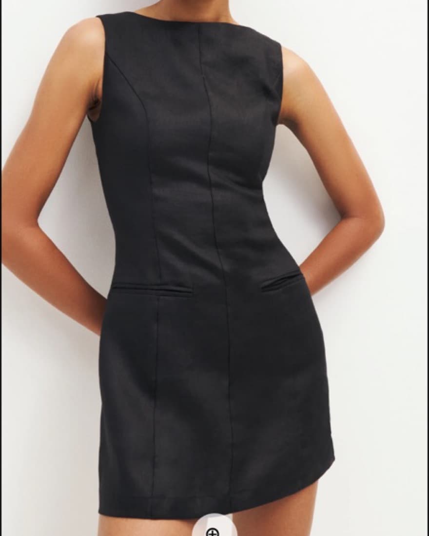 Reformation black Linen Dress - Image 3
