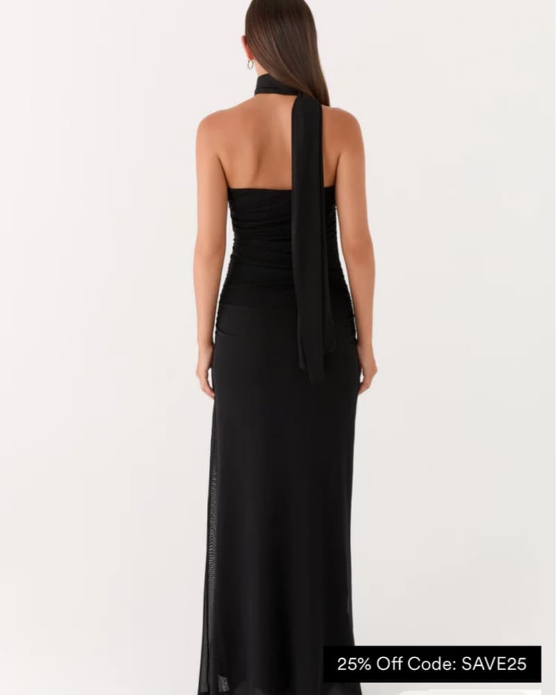 Black Formal Long Dress - Image 3