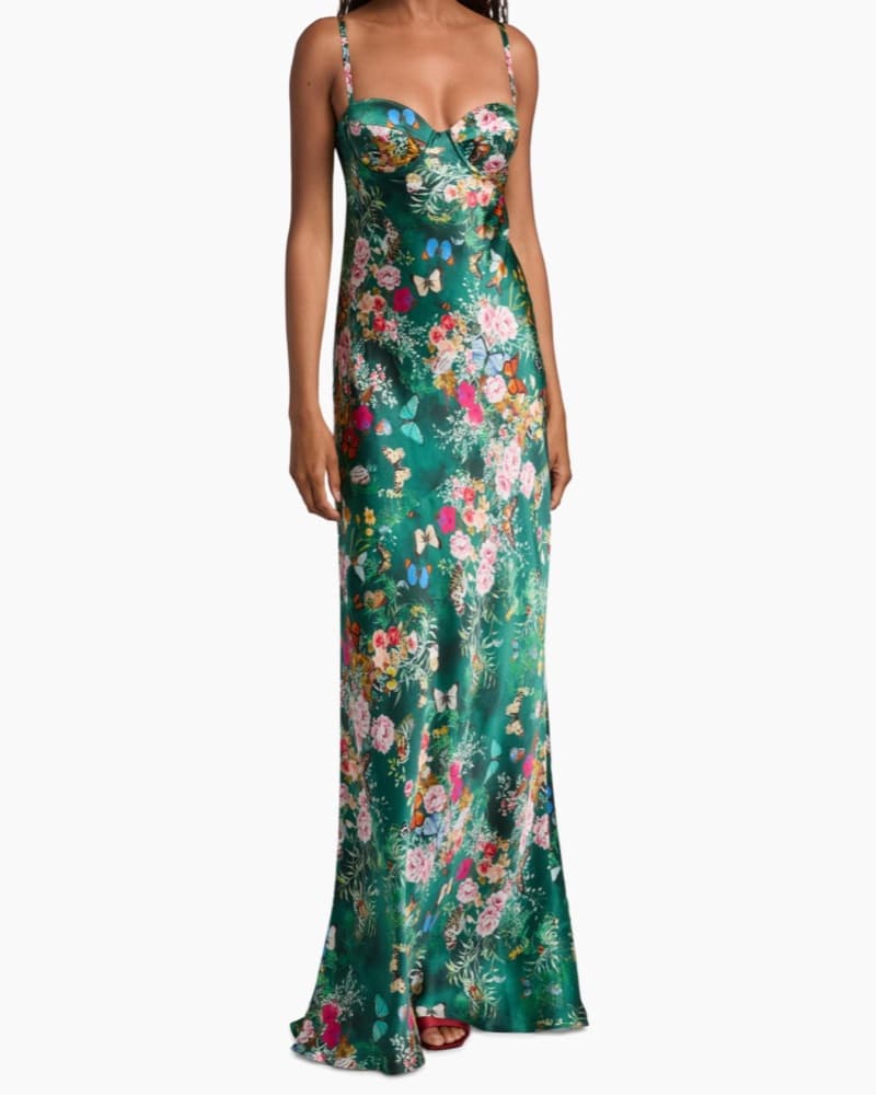 L’Agence Sayla Bias Cut Silk Gown - Image 5