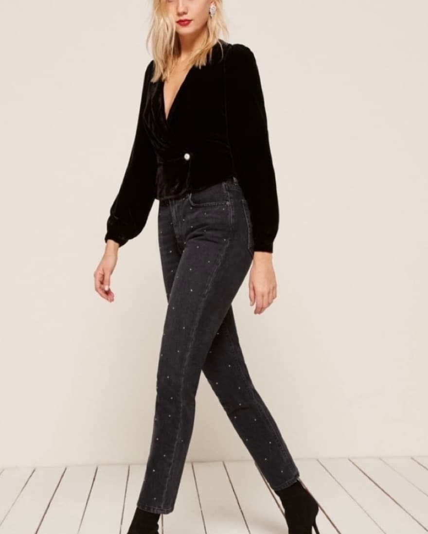 Reformation Studded Straight Leg Jean - Image 2