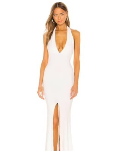Nookie White Halter Gown - Image 2
