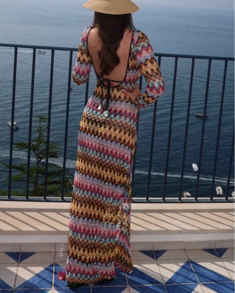 High Neck Low Back Missoni Coverup  - Image 3