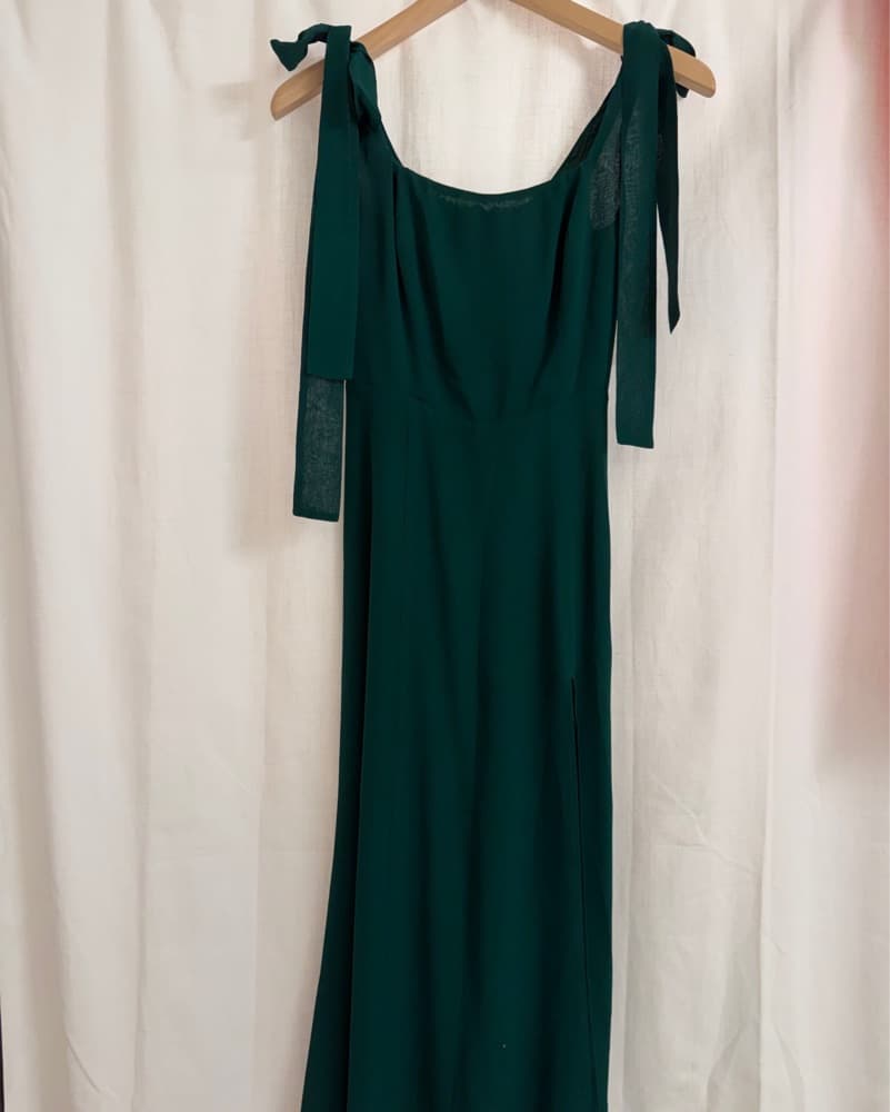 Reformation Twilight Midi Dress — Emerald Green - Image 4
