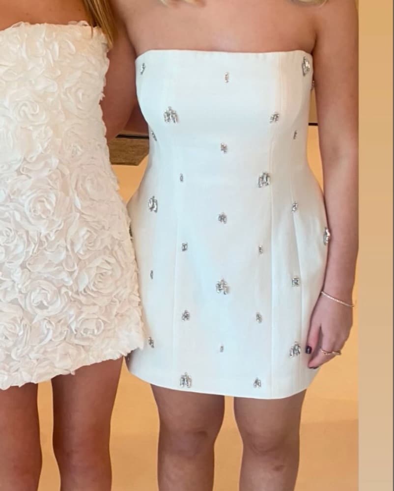 A.L.C White Diamond Mini Dress - Image 3