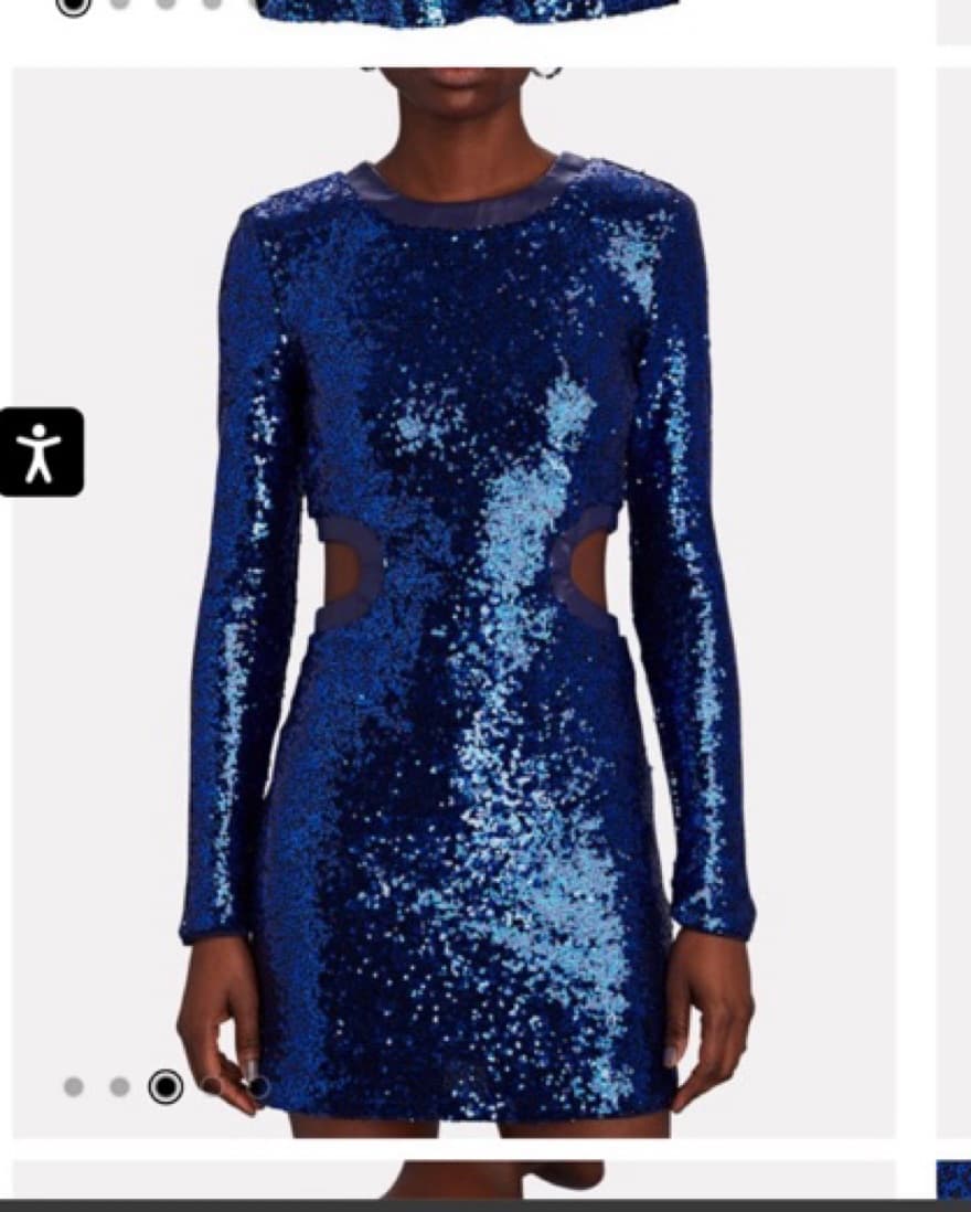 Staud Dolce Cut Out Sequin Mini Dress - Image 3