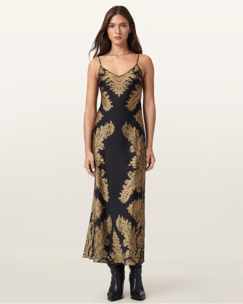 Allsaints Bryony Paisley Slip Dress - Image 1
