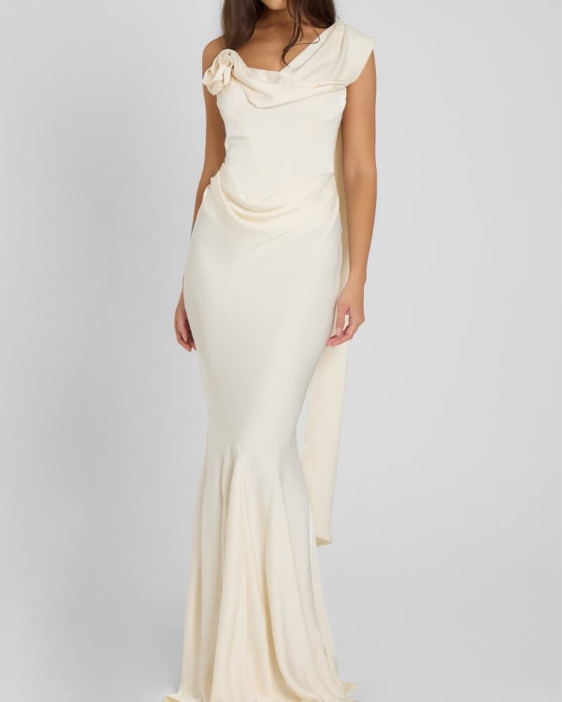 Leau Drape Satin Gown  - Image 5