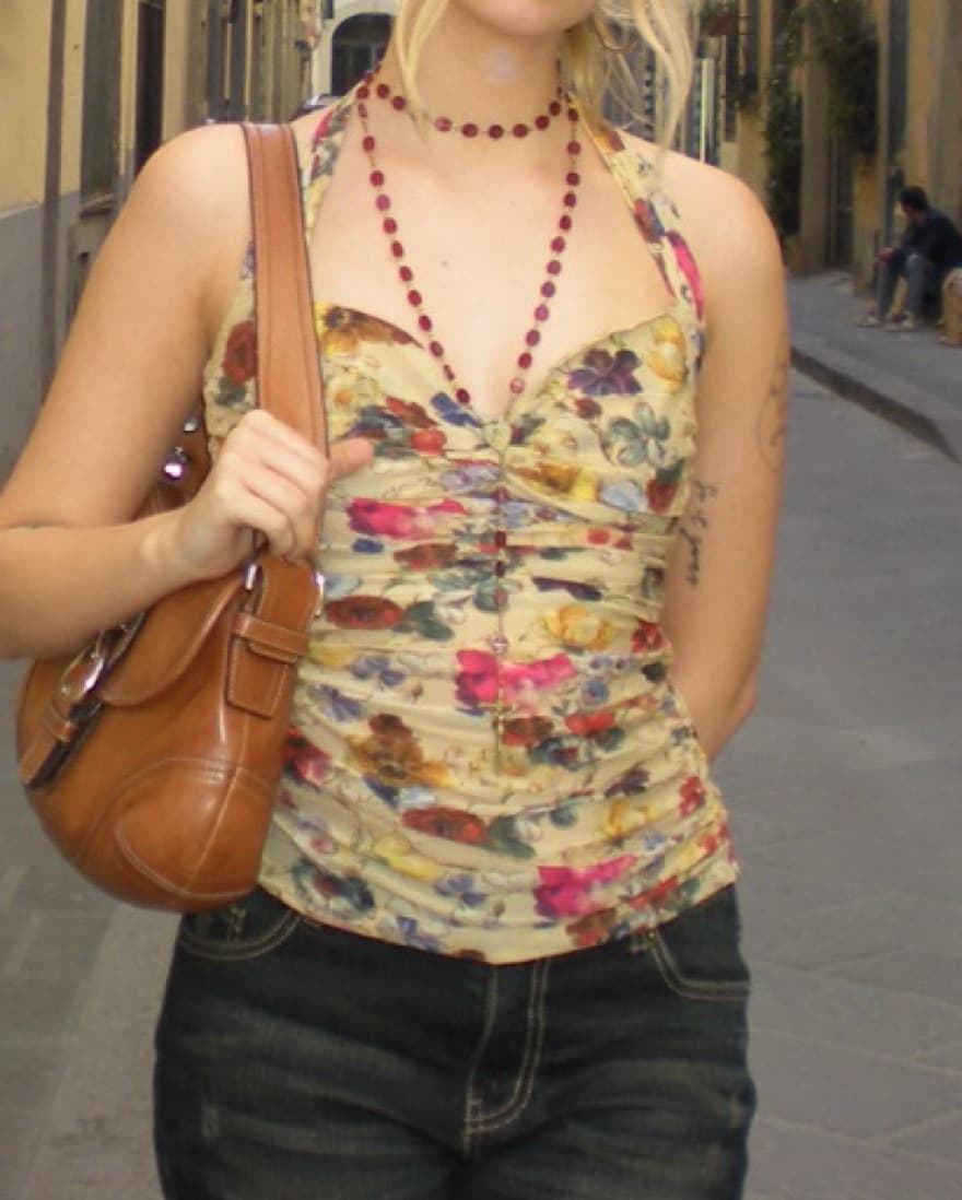Floral Dolce and Gabbana Halter Top - Image 1