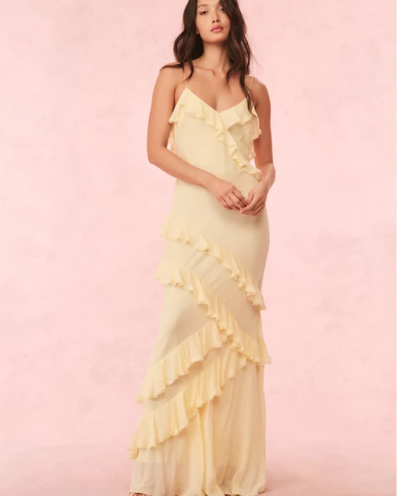 LoveShackFancy Rialto Maxi Dress Yellow - Image 1