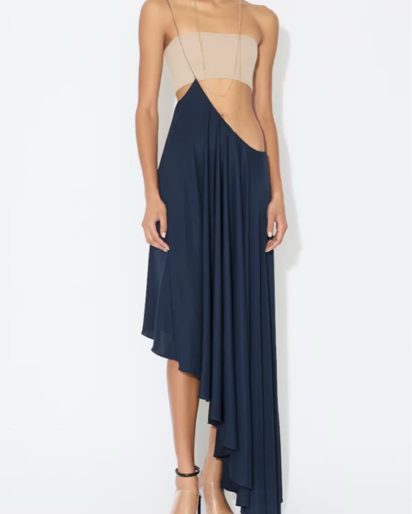 Alaia Jersey Suspenders Skirt - Image 1