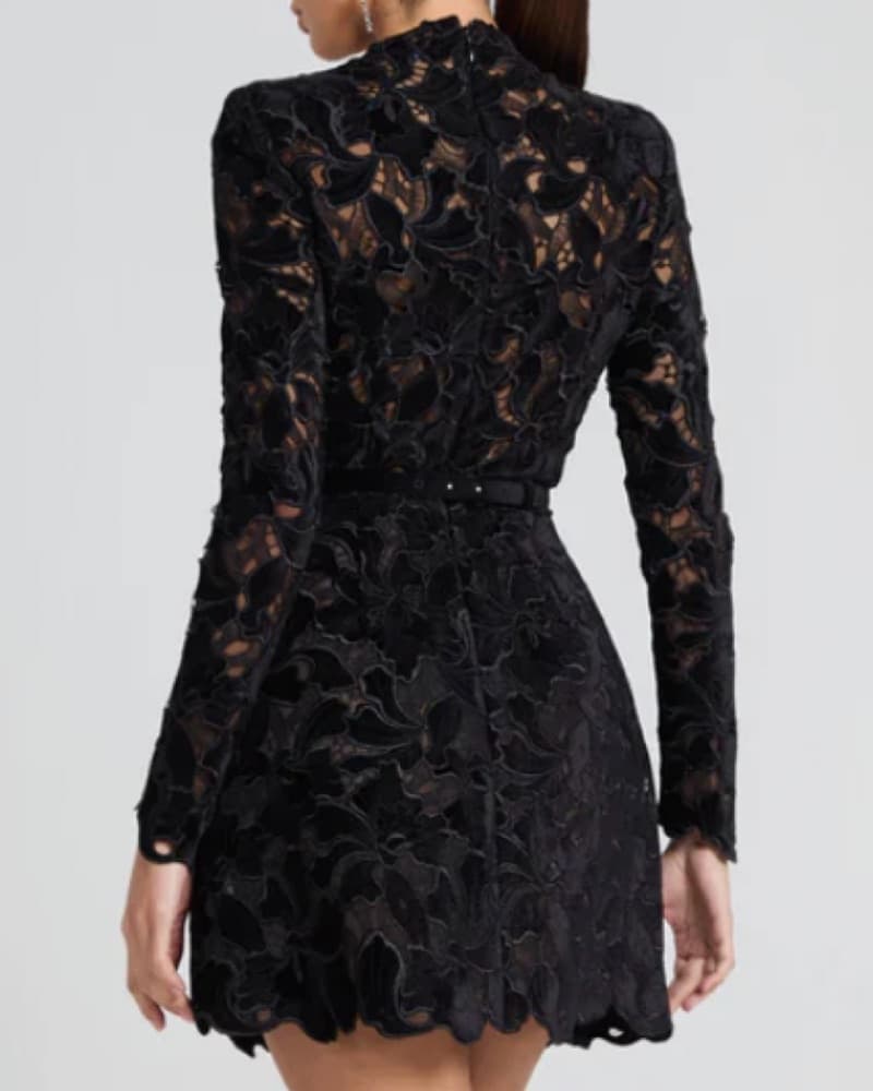 Captivating Black Mini Dress - Image 2