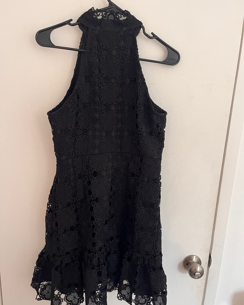 Aqua Black Lace Dress - Image 2