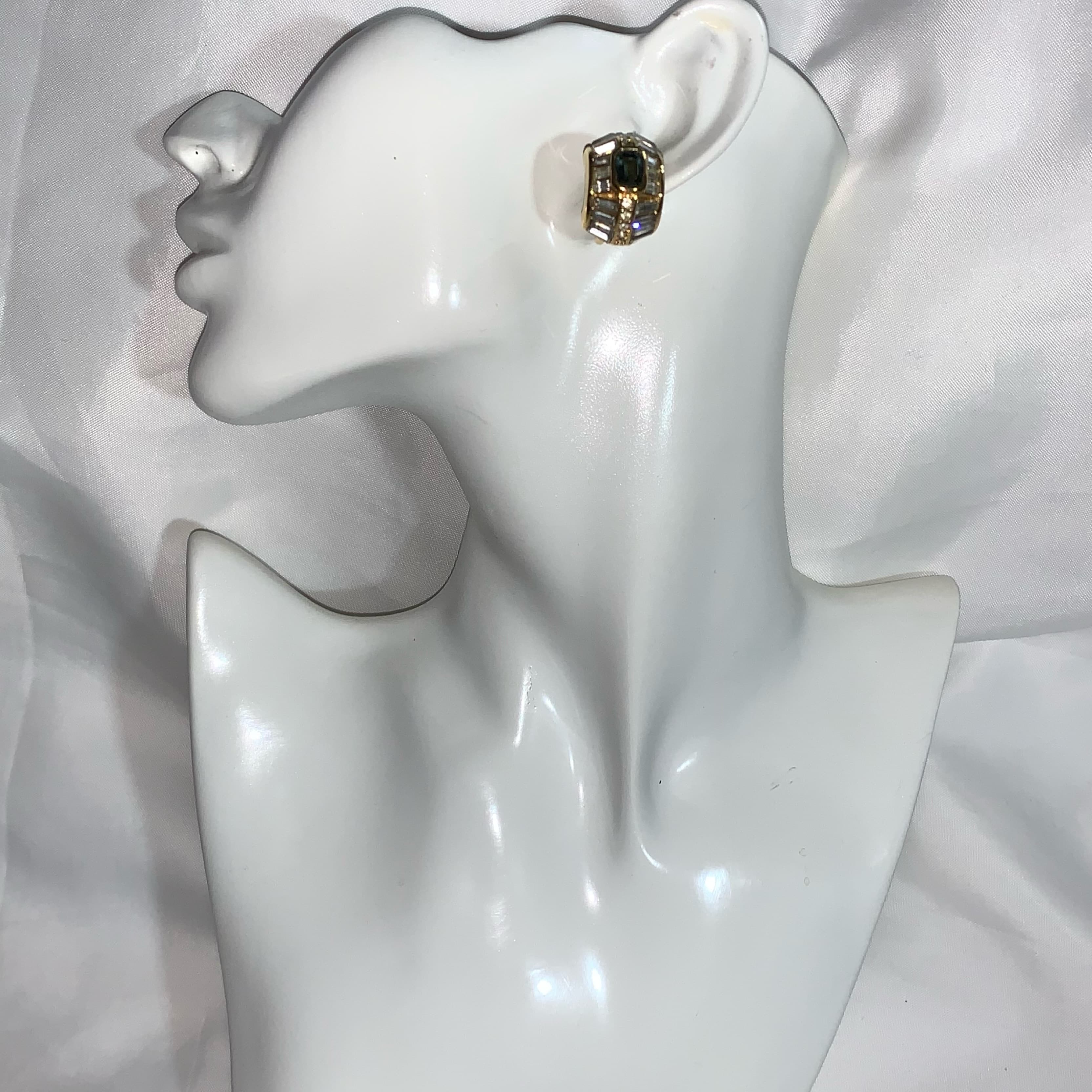 CHRISTIAN DIOR art deco CLIPBACK earring - Image 1