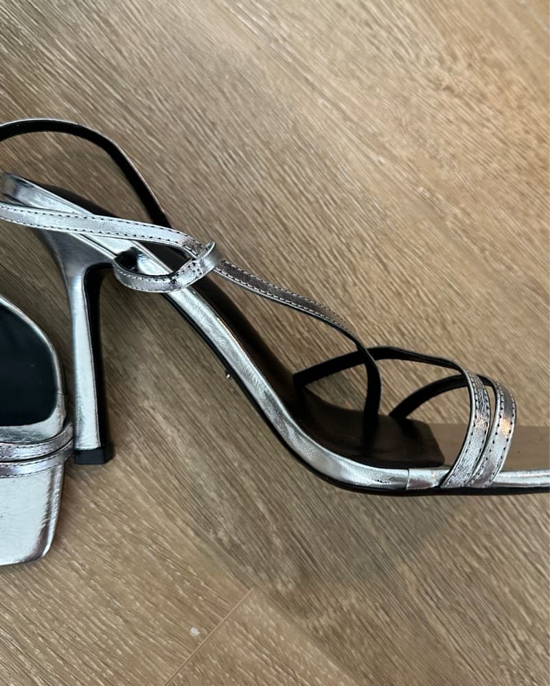 Tony Bianco Silver Heels - Image 2