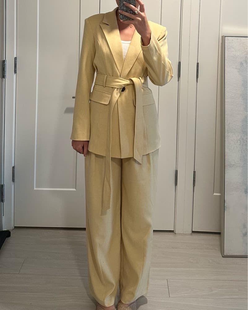 Avec Les Filles Butter Yellow Pantsuit  - Image 1