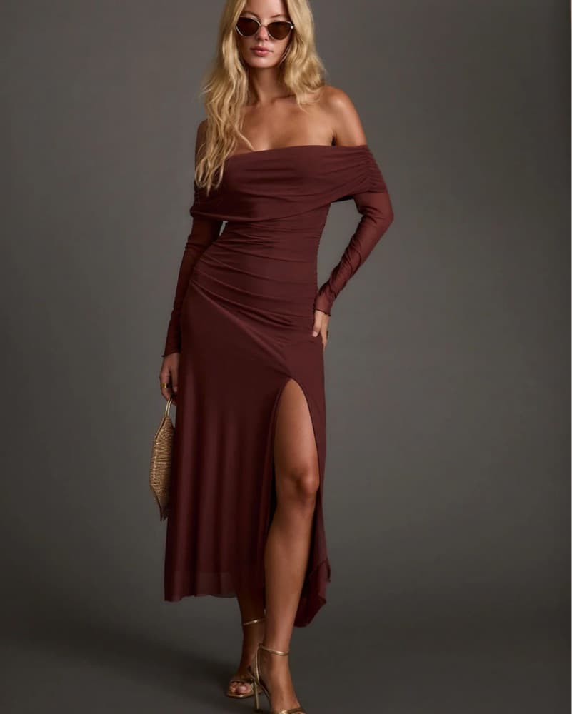 Sultry Burgundy Maxi Dress - Image 1