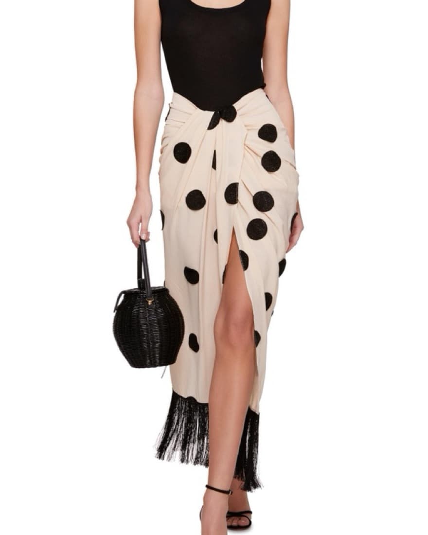 Jacquemus La Jupe Pareo Polka Dot Skirt - Image 2