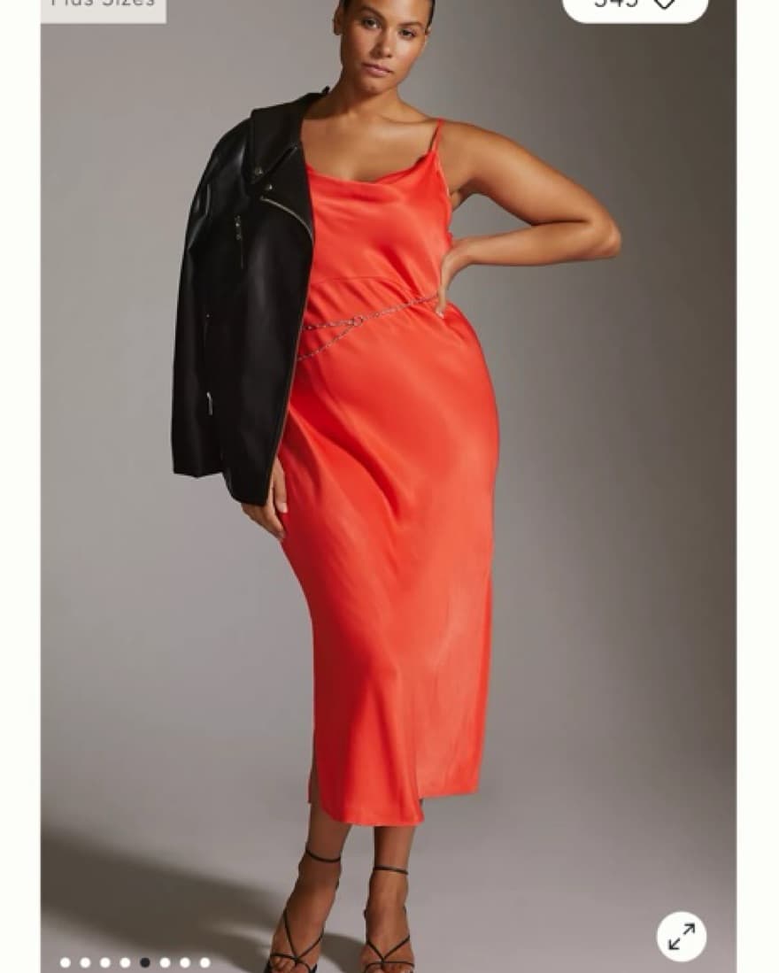 Elyse Satin Slip Midi Dress - Image 3