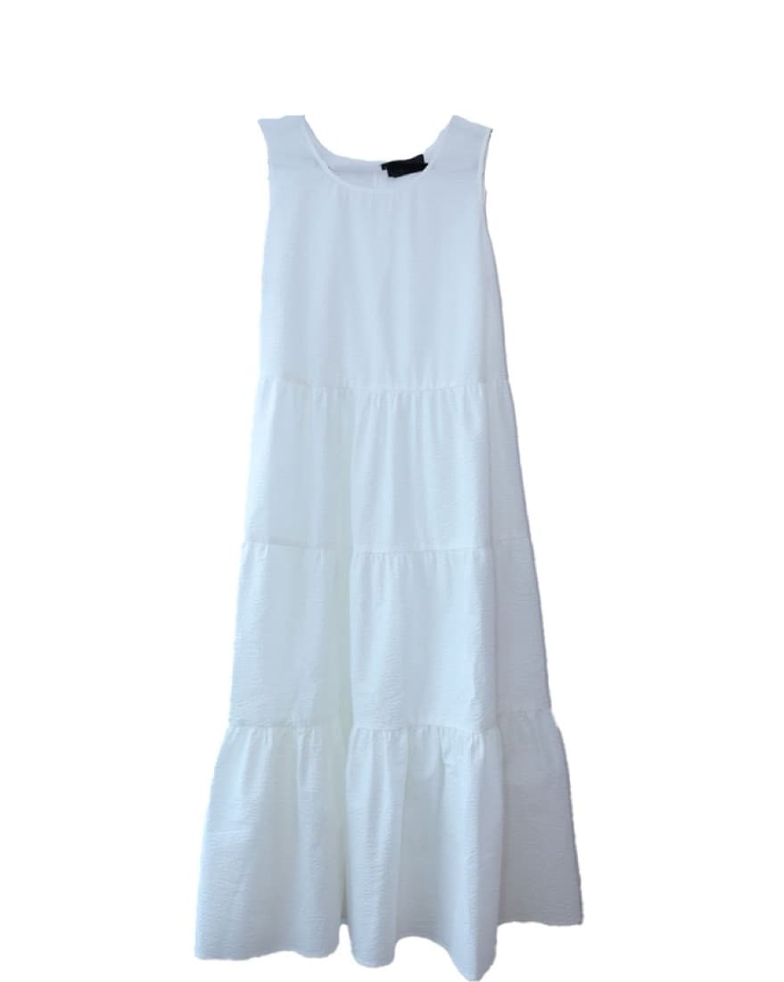 White Plus Size Seersucker Dress - Image 2