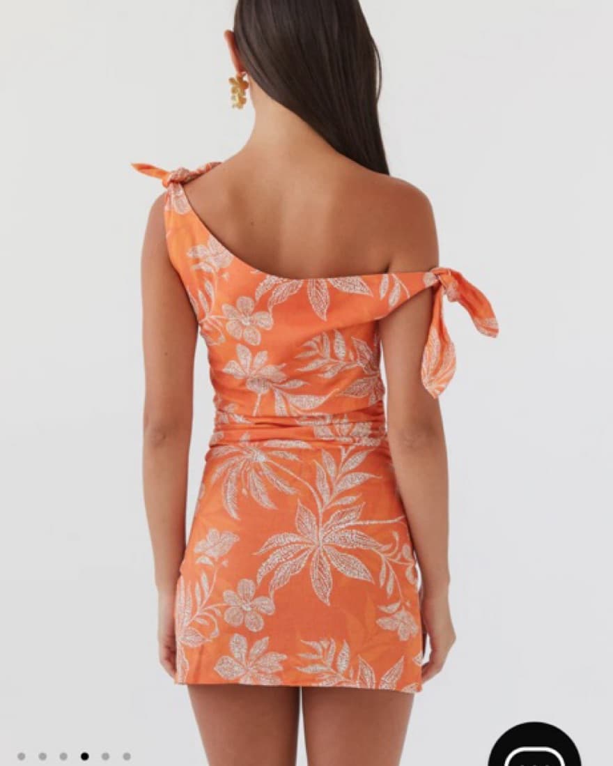 Amazonia Linen Mini Dress -Tropic Sunset - Image 2