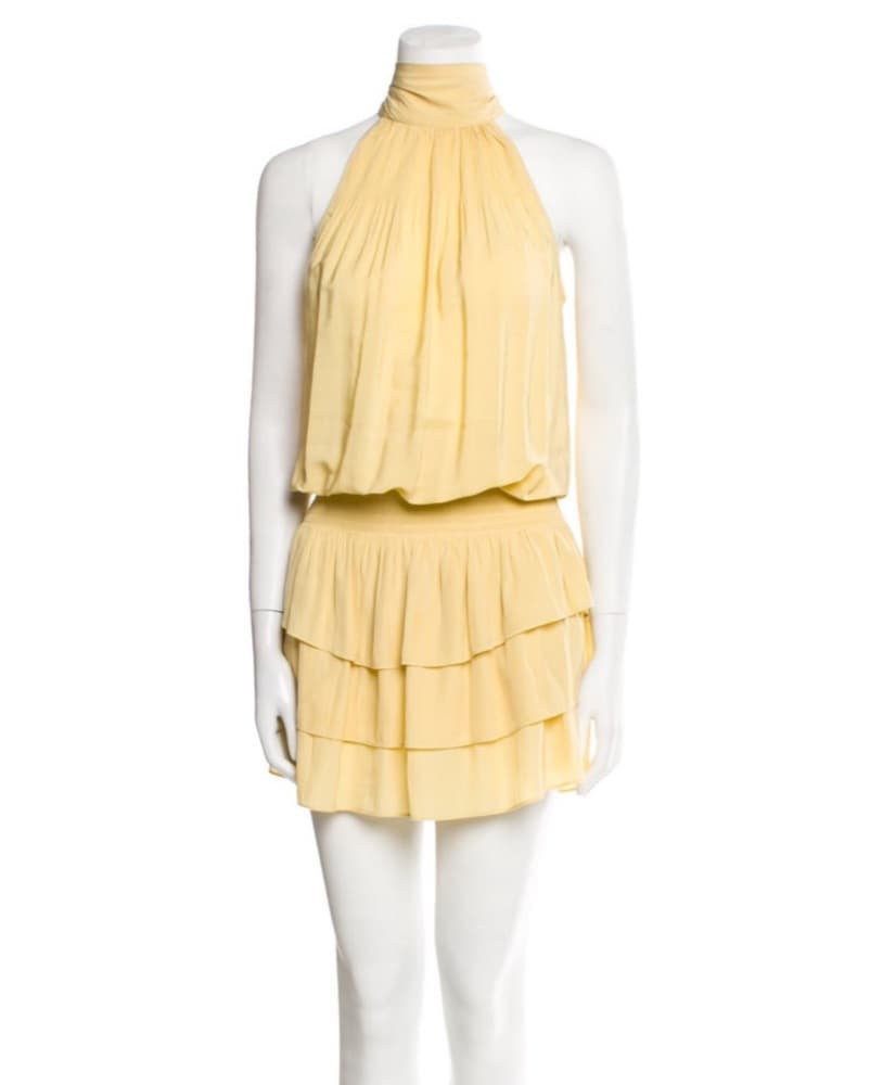 Ramy Brook Butter Yellow Cocktail Dress - Image 2
