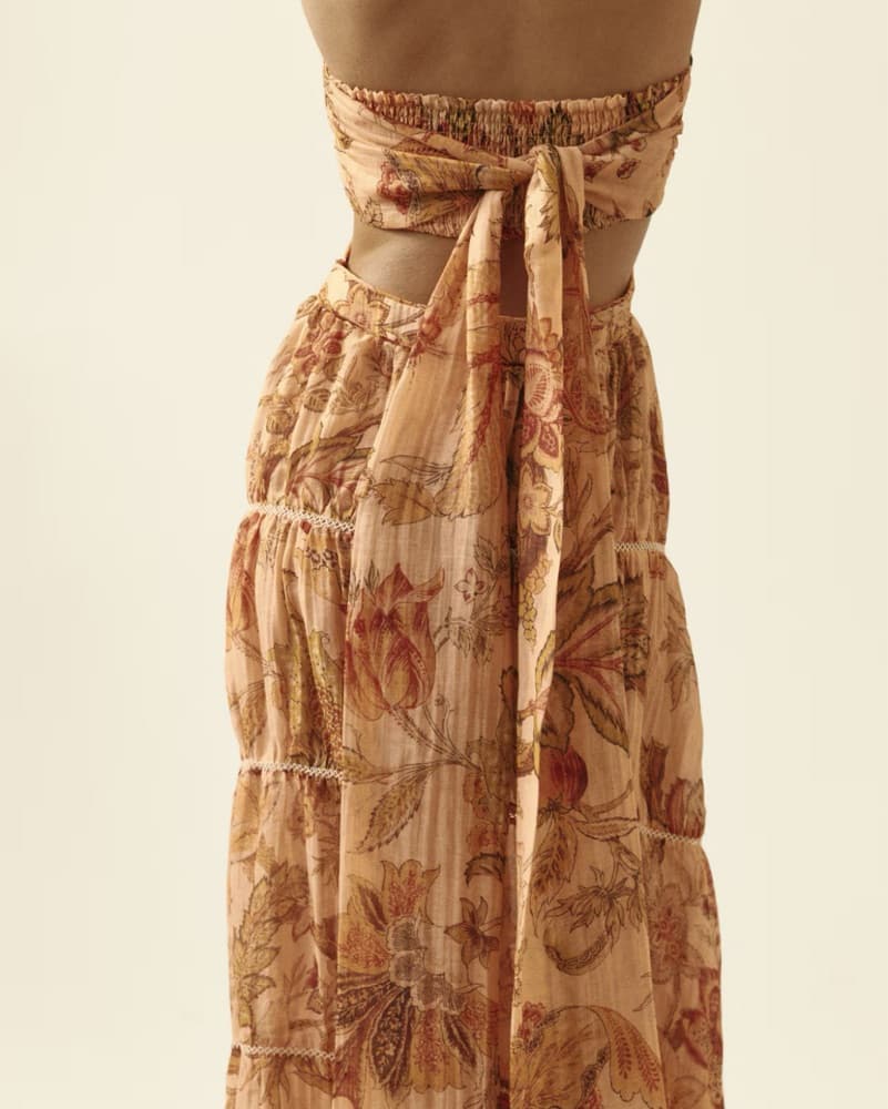 Strapless Printed Maxi Dress - Image 2