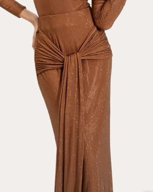 Draped Crystal Tie Skirt - Image 2