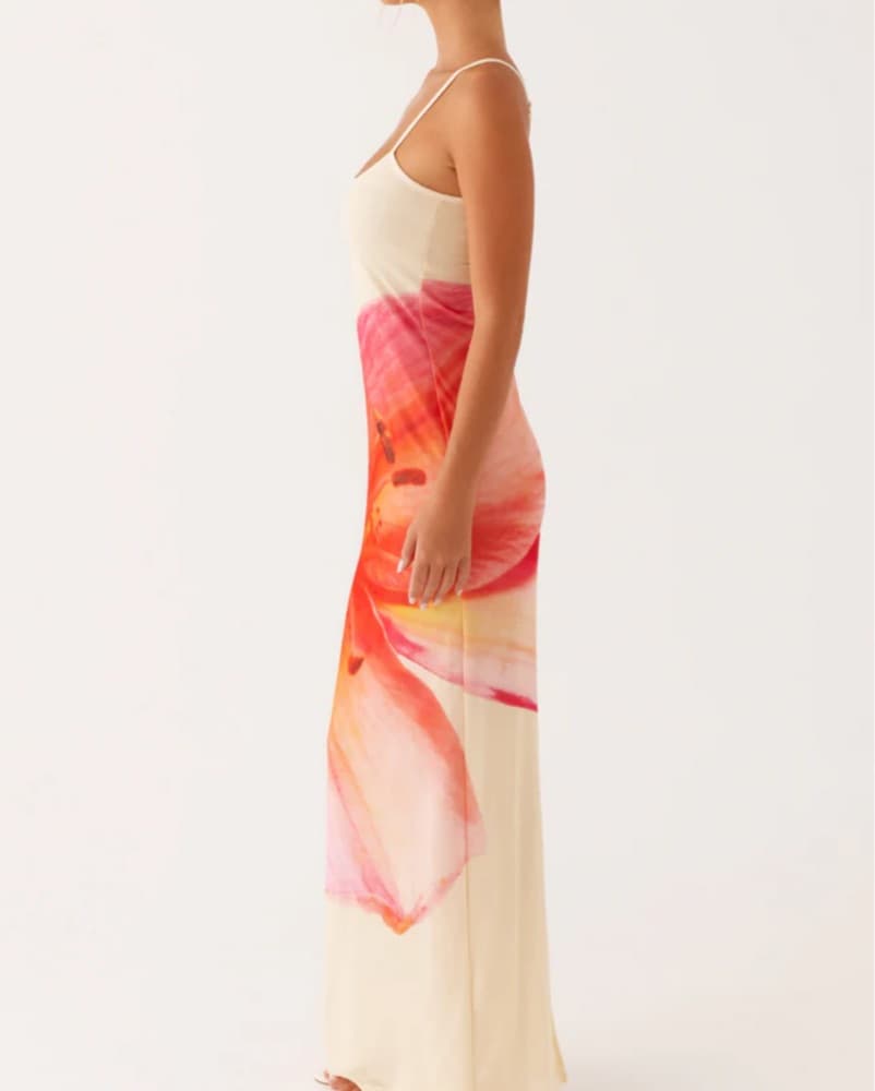 Yellow Floral Maxi Dress - Image 3